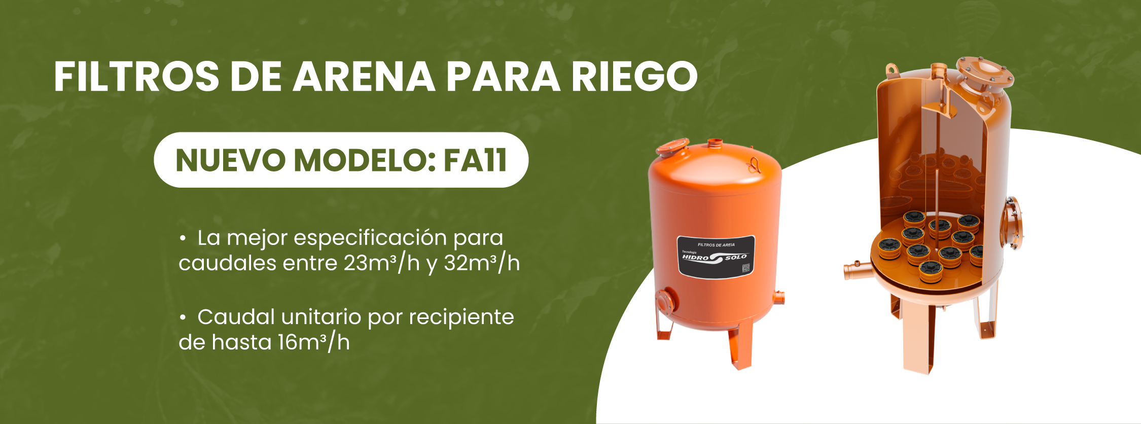 Filtros de Areia para Irrigação - Novo Modelo FA11